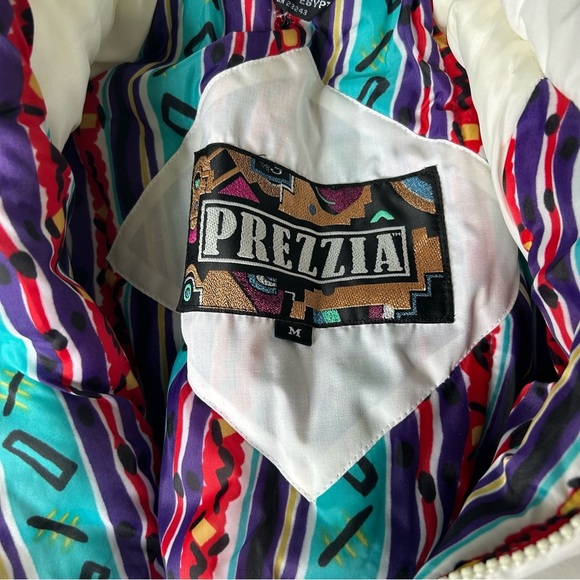 Vintage 90’s Puffer Ski Suit Jacket Prezzia Coat Funky Art to Wear Size Medium - Picture 4 of 11